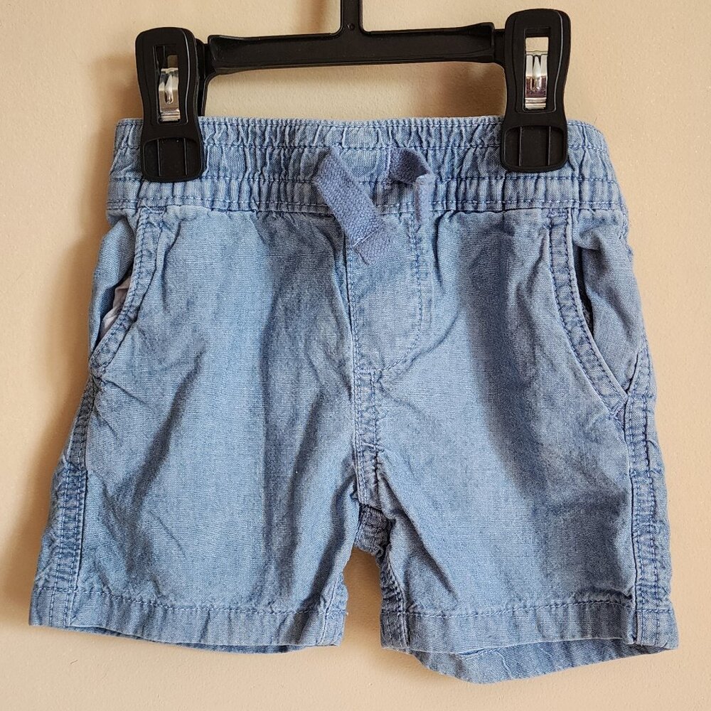 Garanimals Light Denim Boys Shorts With Elastic Waist Size 12 Months